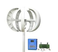 Kit generatore Eolico con regolatore di Carica, generatore a turbina Verticale, generatore Eolico ad ASSE Verticale con regolatore - Piccolo generatore di energia eolica CC per Uso Domestico