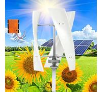 Kit generatore Eolico con regolatore di Carica, generatore a turbina Verticale, Kit generatore Eolico - turbina eolica per casa, Camper, Nautica - Soluzione di energia rinnovabile Ecologica