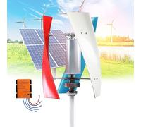 Kit generatore Eolico con regolatore di Carica, generatore a turbina Verticale, Kit generatore Eolico Verticale per casa e Azienda - Potente Mulino a Vento con regolatore per l'alimentazione