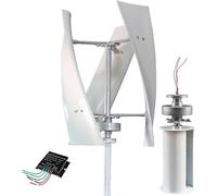 Kit generatore Eolico con regolatore di Carica, generatore a turbina Verticale, Kit generatore Eolico Verticale - Sistema di energia eolica Ecologico con regolatore per Barche, cabine, Uso i