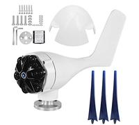 Kit generatore eolico da 200 W Aerogeneratore a 3 pale ad alta efficienza con controller per barche Terrazze Cabine Case mobili 12 V 24 V 48 V Opzionale Blu Nero Lega di plastica (24 V)