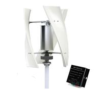 Kit generatore Eolico da 6000 W - 3 Pale, Compatibile con 12 V/24 V/48 V, Alimentazione Domestica efficiente, Ideale per Il Campeggio, soluzioni di energia rinnovabile (Bianco)