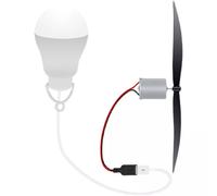 Kit Generatore Eolico Fun Learning per Giovani Innovatori con Lampadina USB