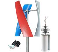 Kit generatore eolico verticale a turbina, turbina eolica verticale a 3 pale con controller da 16000 W, adatta per barche, gazebo, cabine, alimentazione energetica mobile aziendale e industriale (ross