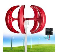 Kit generatore Eolico Verticale da 12 V, 24 V, 48 V, 12000 W - 5 Pale, trifase, CA, Magnete Permanente con Controller per soluzioni energetiche ibride eoliche-solari efficienti