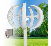 Kit generatore eolico verticale da 16000 W, 12 V/24 V/48 V, generatore eolico orizzontale a 5 pale per casa, barca, nautica, monitoraggio, illuminazione stradale.(White,12V)