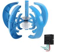 Kit generatore Eolico Verticale da 4000 W con Controller - Mulino a Vento Ecologico per casa, Giardino, Camper, Campeggio e Illuminazione Stradale - Sistema di energia rinnovabile da 24 V PE