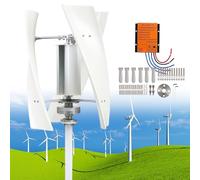 Kit generatore Eolico Verticale da 8000 W con regolatore MPPT - Produzione energetica Domestica efficiente, Compatibile con 12 V/24 V/48 V, Soluzione energetica sostenibile per la Vita Fuori