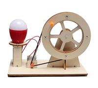 Kit generatore scientifico: giocattolo in legno con manovella, esperimento con lampadina | Progetto educativo di scienza STEM per bambini, Kit di apprendimento 'energia ed elettricità fai da te
