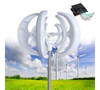 Kit generatore verticale per turbina eolica da 12000 W, 12 V/24 V/48 V, 5 lame, uso domestico, magnete permanente trifase, controller MPPT, ideale per la produzione di energia in fabbrica e