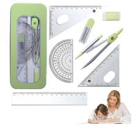 Kit geometria matematica - Compassa di scrittura, strumenti di disegno di ingegneria | Set per la scuola professionale fornisce studenti, kit di strumenti di misurazione completo con