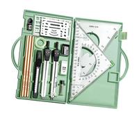 Kit geometria per studenti, goniometro, righello, strumenti di disegno e | Kit di strumenti matematici Forniture: matita, gomma, temperamatite, staffe, divisore per