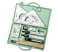 Kit geometria, set di bussole geometriche | 16x Kit di geometria matematica | Strumenti di disegno con scatola di immagazzinaggio, forniture di scrittura per artisti architetti ingegneri