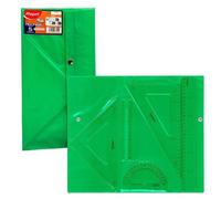 Kit Geometria Trasparente Maped 4 Pezzi con Borsa di Trasporto, Precisione Ottimale