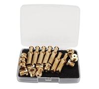 Kit Getto Intermedio Principale Carburatore, 19Pcs 35-0995 Set Getti in Rame per Carburatori Ricambio per S&S B E G Carbs Evo TC V-Twin, Accessori Carburatori, Parti Carboidrati