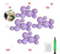 Kit Ghirlanda Di Palloncini Gonfiabili Riutilizzabili, 3/7 Pezzi Di Palloncini In Pvc Collegati con Elastici E Ugello A Prova Di Perdite, Decorazioni per Feste Di Lunga Durata(Purple,28pcs)