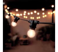 Kit Ghirlanda Luci per Esterno IP44 5m Nero + 5 Lampadine Filamento LED B22 2W
