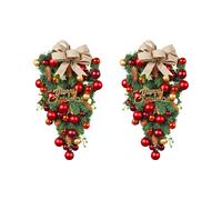 Kit Ghirlande Natalizie A Goccia da 2 Pezzi per Porta D'Ingresso, Parete, C3816