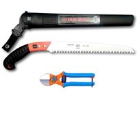 KIT GIARDINAGGIO DUE BUOI CON FORBICE FORGIATA DOPPIO TAGLIO 133/20 E SEGHETTO DA POTA RS210/30
