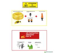 KIT GIARDINO 15MT TUBO RETINATO D15+RACC.RUBINETTO+2 RACC. RAP.+LANCIA+OMAGGIO