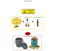 KIT GIARDINO 25MT TUBO RETINATO D.15+RACC.RUBINETTO+2 RACC. RAP.+LANCIA PROF.LE