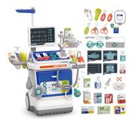 Kit Gioco Dottore per Bambini, Set Dentista con Termometro e Stetoscopio, Regalo Educativo per Ragazzi e Ragazze