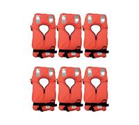 Kit Giubbotti di Salvataggio per Imarcazioni Omologati Obbligatori per Barca, Gommone, Vela, Sicurezza da 100 N entro le 6 miglia e 150 N oltre le 6 miglia (4 Giubbini, 100 N)