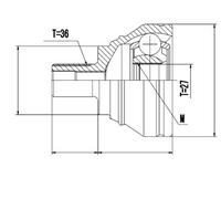NTY Kit giunti Semiasse NPZ-VW-019 anteriori, lato ruota