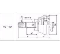 Kit Giunti Esterni Fiat Panda Ii 1.3jtd, Stilo 1.4 2004-, 1.6 01-, 500 1.3d, 1.4