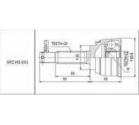 Kit Giunto Esterno Hyundai Accent/Lantra/Mitsubishi COLT / Lancer