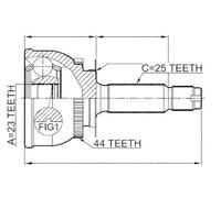Giunto semiasse lato ruota NPZ-HY-549 NTY per HYUNDAI ELANTRA III MATRIX