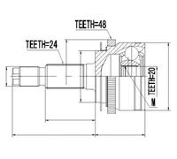 Kit Giunti Esterni Kia Picanto 1.0i, 1.1i 04-, Hyundai I10 08- +ABS=48T
