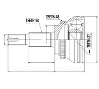 Giunto semiasse Assale anteriore Dx NPZ-TY-094 NTY per TOYOTA LEXUS