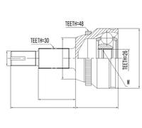 Giunto semiasse lato ruota Giunto omocinetico NPZ-TY-010 NTY per LEXUS RX