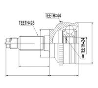 NTY Kit giunti, Semiasse compatibile con MAZDA NPZ-MZ-028