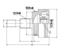 Kit Giunti Esterni Mercedes ML 320 98- +ABS=48T