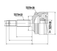 Kit Giunti Esterni Opel Corsa B 93-, Corsa C 00- +ABS=29T