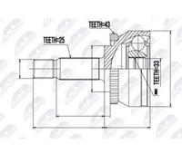 Kit Giunti Esterni Per Volvo S40/V40 1.6, 1.8, 2.0 1999-2004
