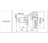 Kit Giunti Esterni Skoda Fabia 1.9TDI, 2.0 2000-, Audi A2 2002-, A3