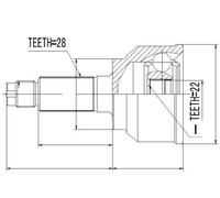 NTY Kit giunti, Semiasse compatibile con MAZDA NPZ-MZ-045