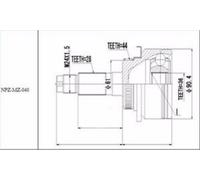 Guarnizione kit esterno albero di trasmissione per MAZDA | MZBT50A44, MZILBT50