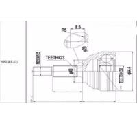 Kit Giunto Semiasse Lato Ruota per Dacia Logan MCV Ks _ Sandero II US _ Ls _