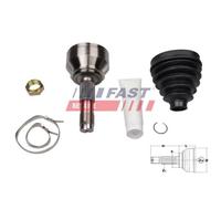 Kit Giunti Semiasse Fast FT25079K per Fiat Citroën Peugeot