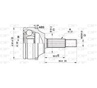 KIT GIUNTI SEMIASSE OPEN PARTS PER RENAULT MEGANE I RENAULT MEGANE SCENIC