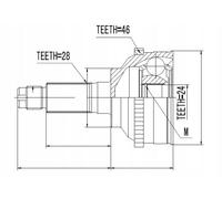 Kit Giunto,Albero Motore/Esterno Adatto A per Kia Clarus -02,Sephia / Shuma 1.8