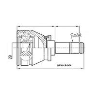 Kit Giunto, Albero Motore/Interno Land Rover Range Rover III 02-12,