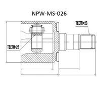 Kit Giunto, Albero Motore Interno Mitsubishi Pajero -04, Sport K94 K96 -06