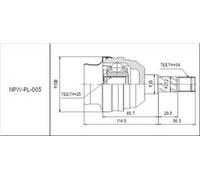 Kit Giunto, Albero Motore/Interno Opel Astra F 1991-2001 / Vectra Un / B -2002
