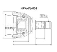 NTY NPW-PL-009 Kit giunti semiasse