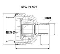 Kit Giunto, Albero Motore/Interno Opel Astra H 1.3Cdti, 1.7Cdti 04 Zafira B 1.7